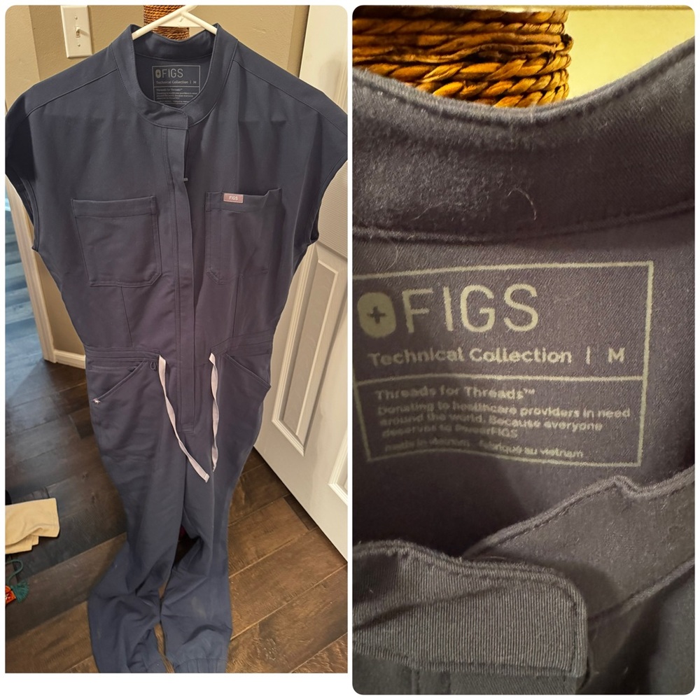 Figs Technical Collection Dark Blue Jumpsuit